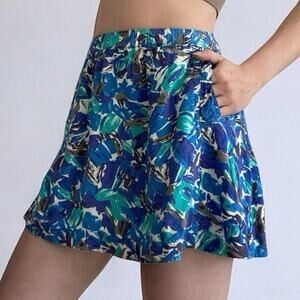 💙3 for $15 I Love H81 Blue Patterned Mini Skirt with Pockets